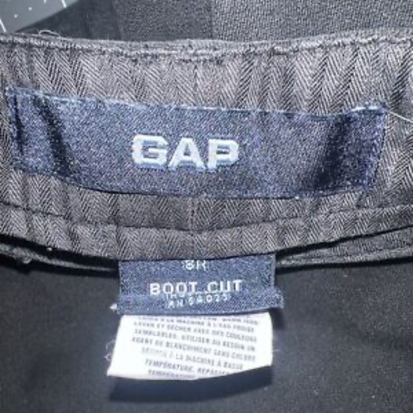 vintage gap bootcut stretch black Trouser Pants 8 R - Picture 4 of 4